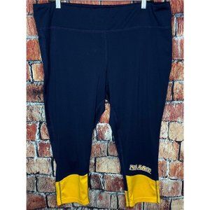 NC A&T Aggies HBCU Women's XL 16/18 Navy Blue Gold Capri Crop Leggings Russell